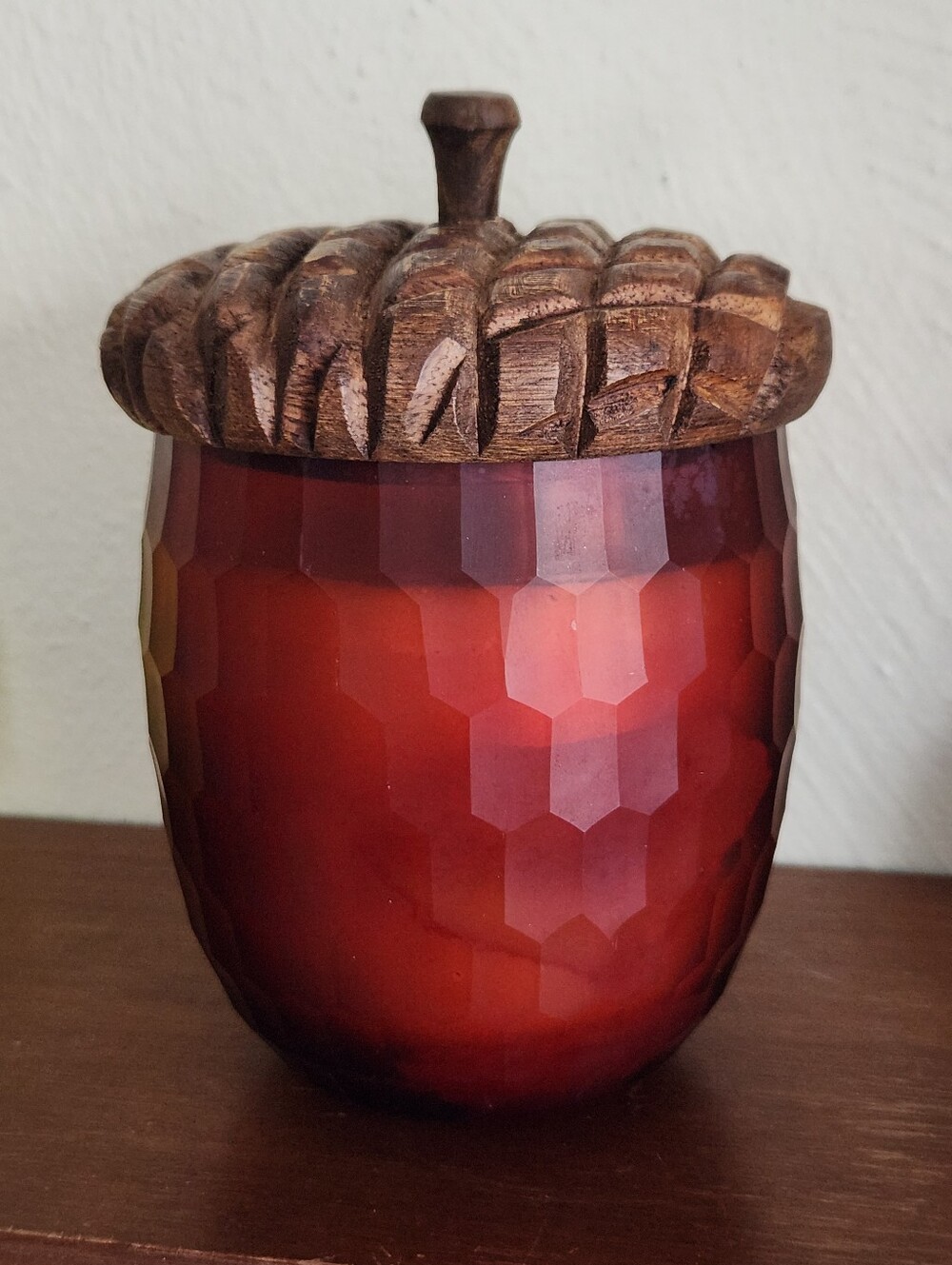 Anthropologie Artisan Acorn Candle